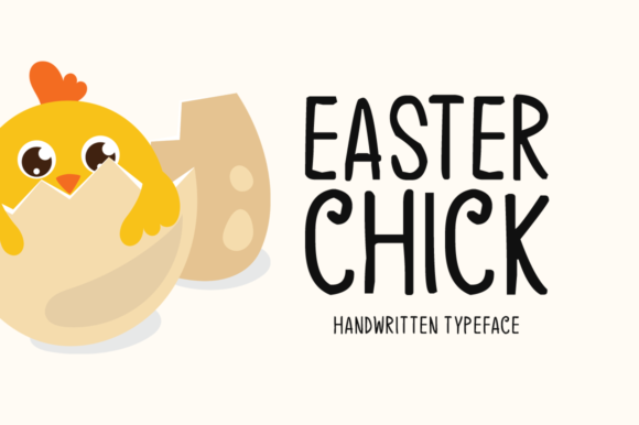 Easter Chick Font for Creative Design