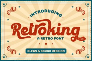 Retroking: A Bold Display Font